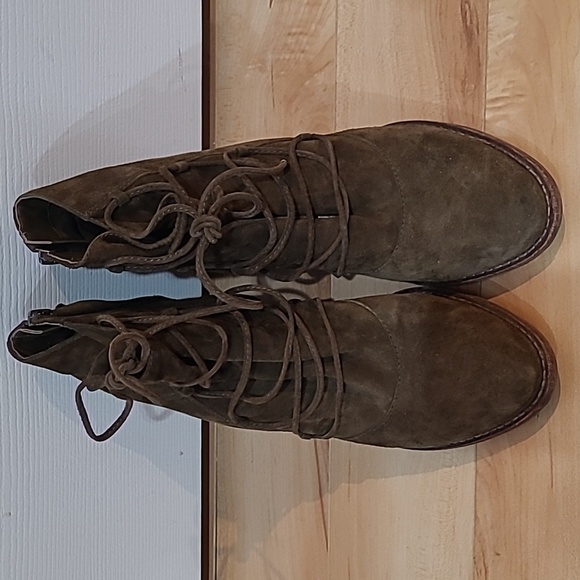 Sam Edelman women's size 9.5 wedge brown short boots - Picture 3 of 8